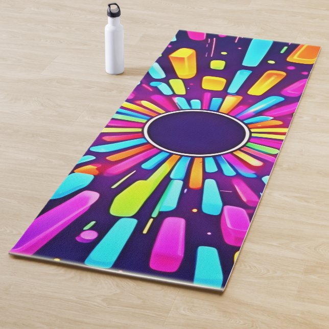 Tapis De Yoga Neon Dreamscape : Un voyage psychédélique (En situation)