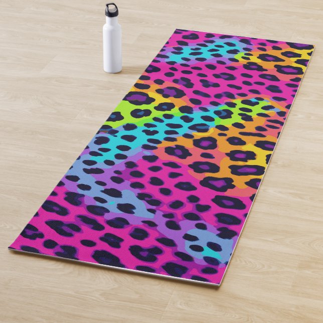 Tapis De Yoga Neon Empreinte de léopard (En situation)