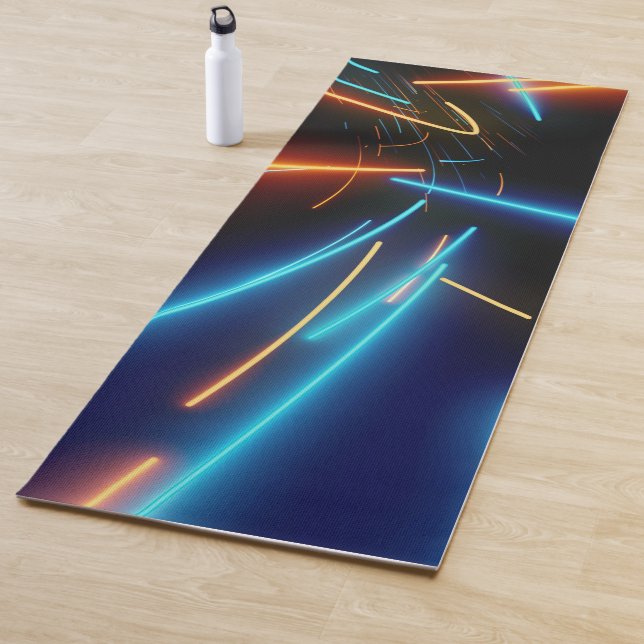 Tapis De Yoga Neon Led moderne Noir hommes yoga mat (En situation)