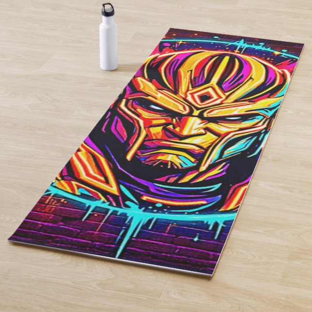 Tapis De Yoga Neon Warrior Power Art (En situation)