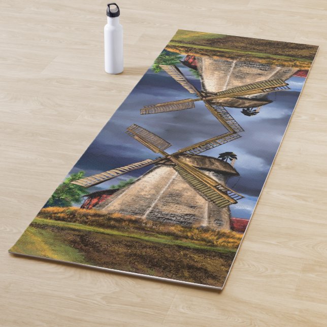 Tapis De Yoga Netherlands Windmill Landscape Yoga Mat (En situation)
