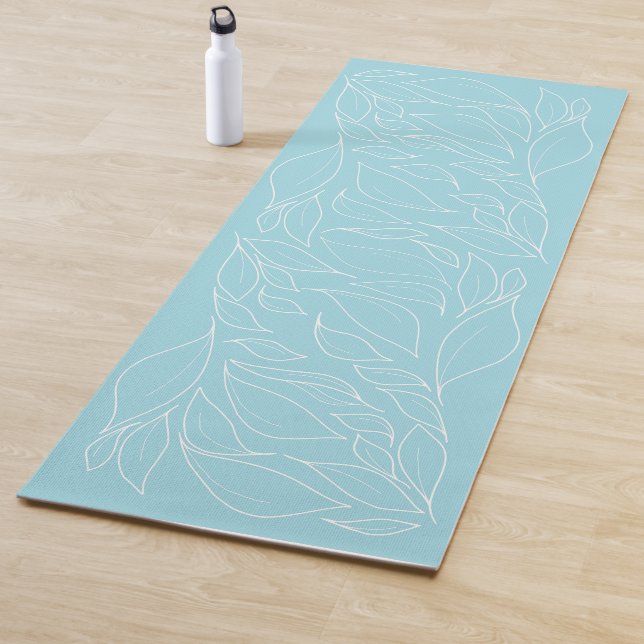 Tapis De Yoga Nicher des Feuilles sur Aqua Yoga Mat (En situation)