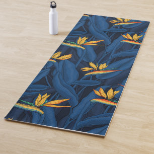 Tapis De Yoga Night bird of Paradise garden 2
