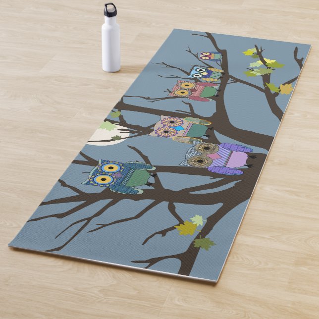 Tapis De Yoga Night Owl Family Tree (En situation)