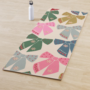 Tapis De Yoga Noël Bows Coquette