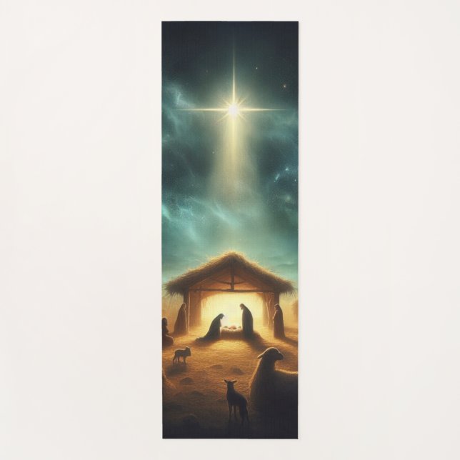 Tapis De Yoga Noël/Nativité/Jésus (Devant)