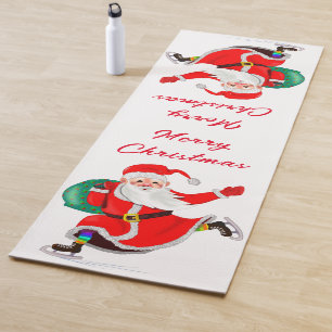 Tapis De Yoga Noël Yoga Mat Père Noël avec des cadeaux pour vous