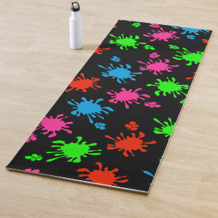 Tapis De Yoga Noir éclaboussé