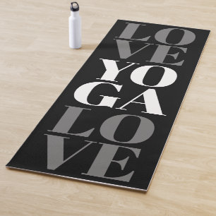 Tapis de yoga noir et blanc cool pour entraînement