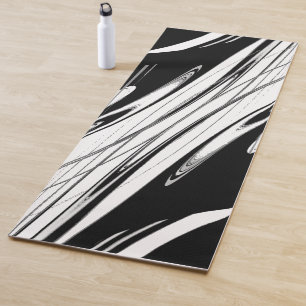 Tapis De Yoga Noir et blanc moderne