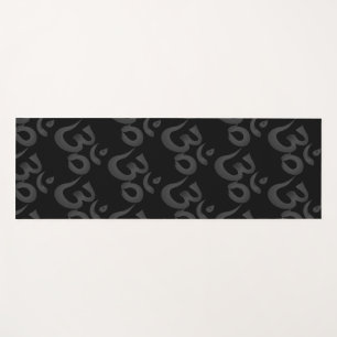 Tapis De Yoga Noir et gris Om Yoga Mat