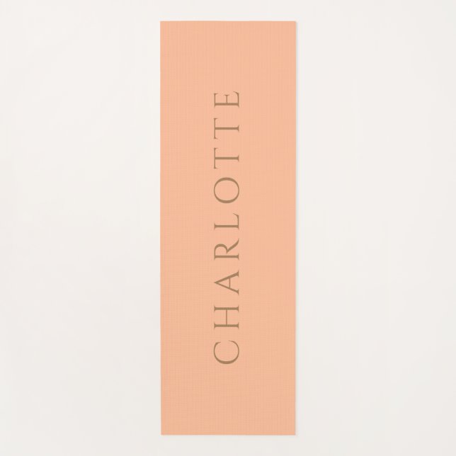 Tapis De Yoga Nom de couleur solide Fuzz Peach (Devant)