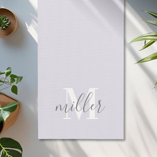 Tapis De Yoga Nom de famille du monogramme personnalisé