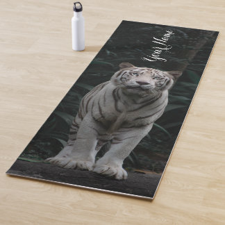 Tapis De Yoga Nom de la Personnaliser Tigre blanc dans la jungle