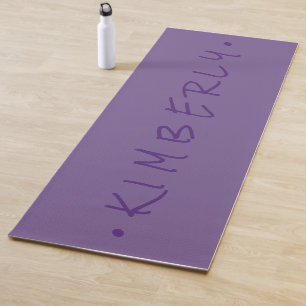 Tapis De Yoga Nom d'écriture Décontractée simple violet