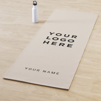 Tapis De Yoga Nom du logo commercial beige personnalisé Instagra