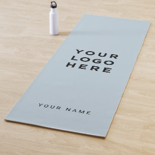 Tapis De Yoga Nom du logo commercial Dusty Blue sur mesure Insta