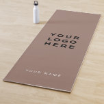 Tapis De Yoga Nom du logo de l'entreprise Brown Rosewood Instagr<br><div class="desc">Logo personnalisé unisex rosewood brown Nom Société Promotional Instagram Yoga Mat avec un modèle simple et moderne avec votre logo,  photo ou image d'entreprise et votre nom,  votre adresse instagram ou tout texte personnalisé. Ajoutez votre nom,  votre site Web ou votre adresse de réseau social.</div>