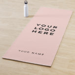 Tapis De Yoga Nom du logo de l'entreprise rose personnalisée Ins<br><div class="desc">Logo personnalisé rose vif Nom Société Instagram Yoga Mat promotionnel avec un modèle simple et moderne avec votre logo,  photo ou image d'entreprise et tout texte personnalisé. Ajoutez votre nom,  votre site Web ou votre adresse de réseau social.</div>