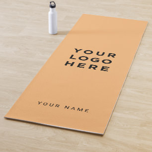 Tapis De Yoga Nom du logo d'entreprise orange personnalisé Inst