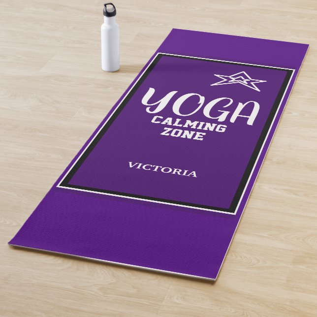 Tapis De Yoga Nom étoile blanche indigo (En situation)