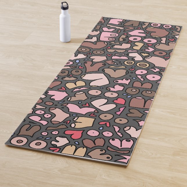 Tapis De Yoga Nom motif mammaire neutre (En situation)