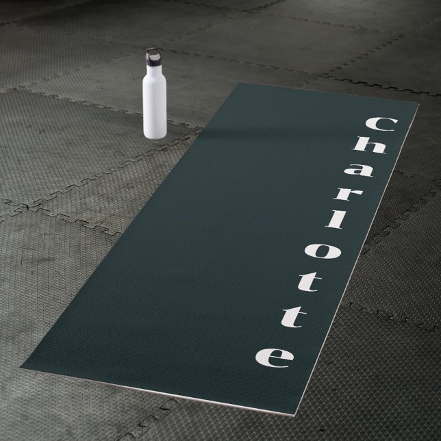 Tapis De Yoga Nom noir blanc (Créateur téléchargé)