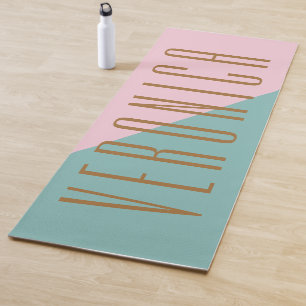 Tapis De Yoga Nom personnalisé du bloc de couleur géométrique Ab