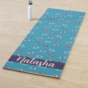 Tapis De Yoga Nom personnalisé du Motif de l'oeil du mal
