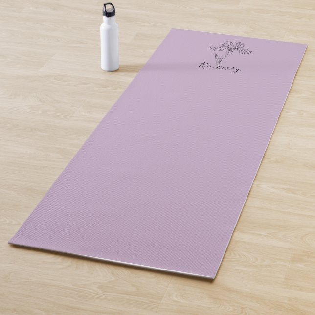 Tapis De Yoga Nom personnalisé Février iris Fleur de naissance (En situation)