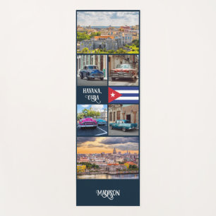 Tapis De Yoga Nom personnalisé Havana CUBA
