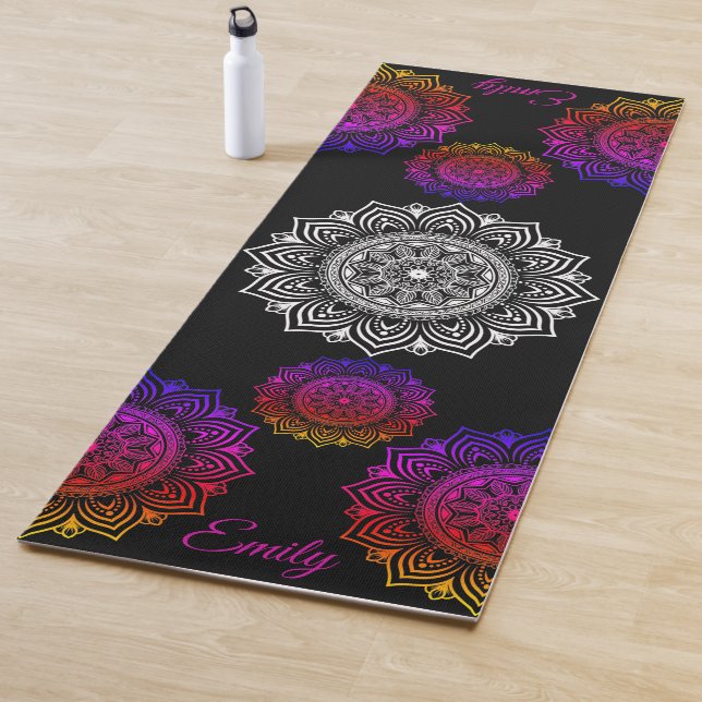 Tapis De Yoga Nom Personnalisé Mandala Exercice Yoga Mat (En situation)