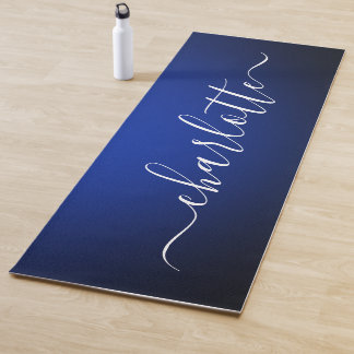 Tapis De Yoga Nom Personnalisé Moderne Chic Calligraphie