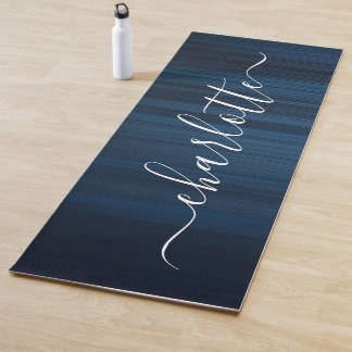 Tapis De Yoga Nom Personnalisé Moderne Chic Calligraphie