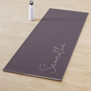 Tapis De Yoga Nom personnalisé moderne Purple Taupe
