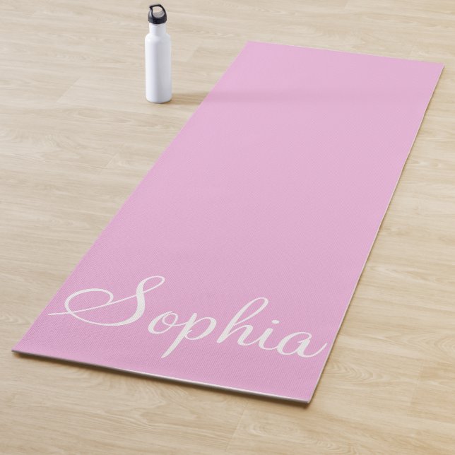 Tapis De Yoga Nom personnalisé Yoga rose (En situation)