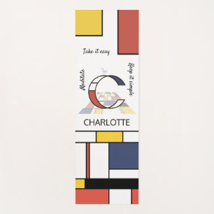 Tapis De Yoga Noplasticisme incroyable Art Monogramme. Lettre C