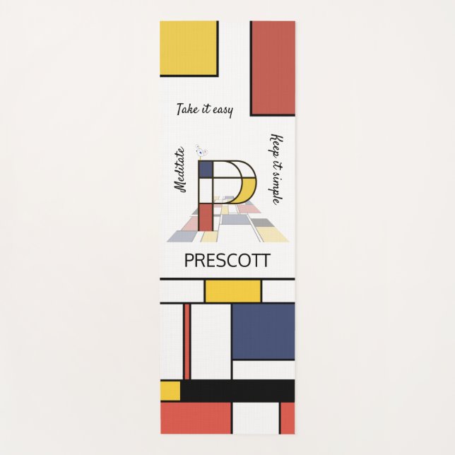 Tapis De Yoga Noplasticisme incroyable Art Monogramme. Lettre P (Devant)