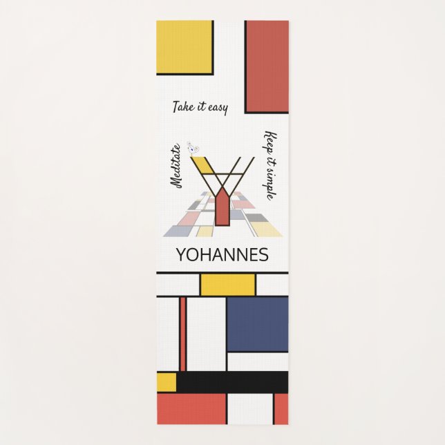 Tapis De Yoga Noplasticisme incroyable Art Monogramme. Lettre Y (Devant)