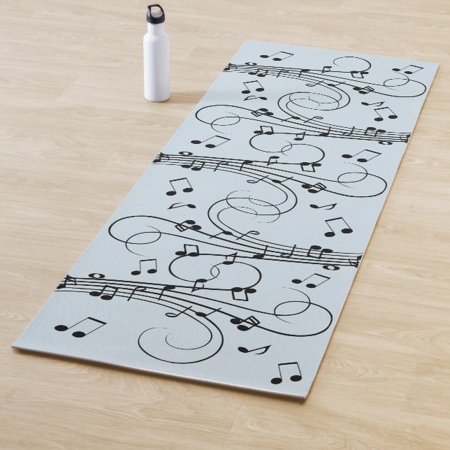 Tapis De Yoga Notes de musique fantaisie (En situation)