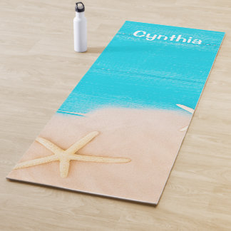 Tapis de yoga océan sarcelle Relaxant Starfish Bea