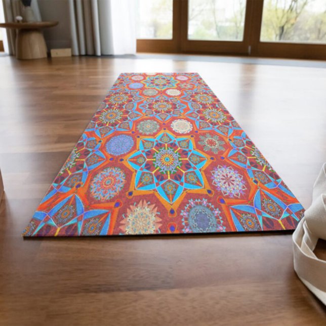 Tapis De Yoga Octo plus brillant arabesque Maure rouge Yoga Mat (Créateur téléchargé)