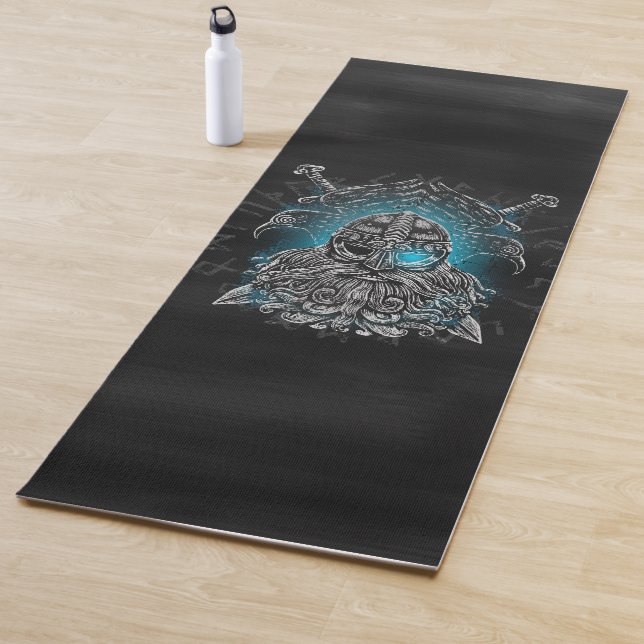 Tapis De Yoga Odin ravens Viking Mythologie Valhalla attend (En situation)