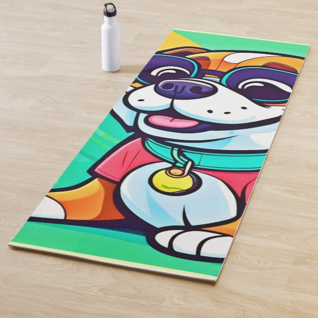 Tapis De Yoga Oeuvre cool de style dessin (En situation)