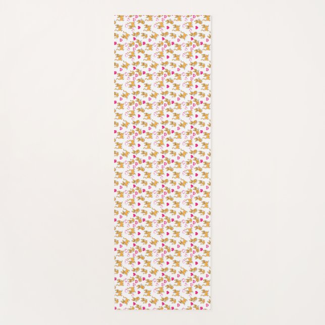 Tapis De Yoga Oeuvre de chat | Cute chat Valentine (Devant)