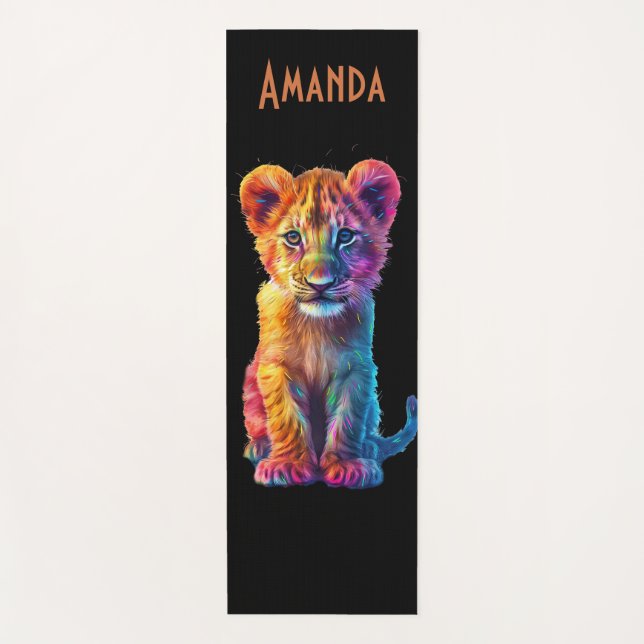 Tapis De Yoga Oh Baby Big Cat Cub Personnel (Devant)