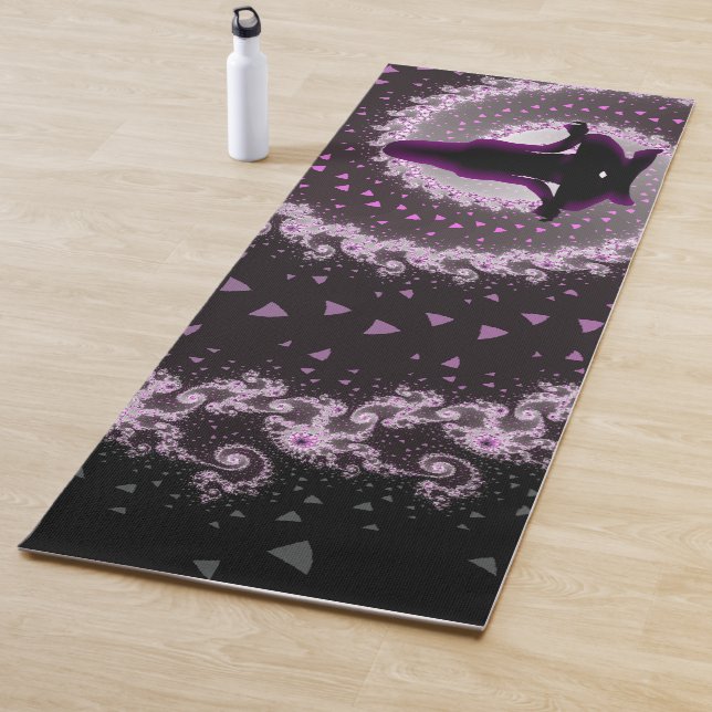 Tapis De Yoga Om Méditation violette et noire et Yoga Mat (En situation)