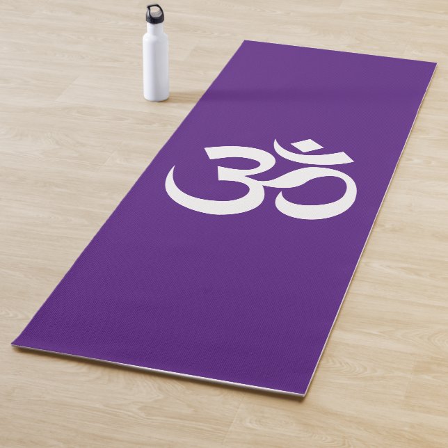 Tapis De Yoga Om Symbole Ohm Yoga Spirituel Royal Purple (En situation)
