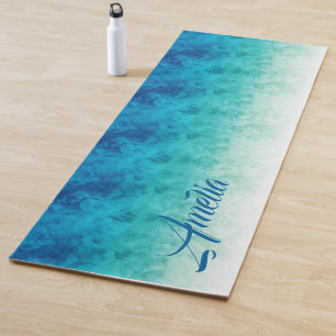Tapis De Yoga Ombre Ice Turquoise ID115