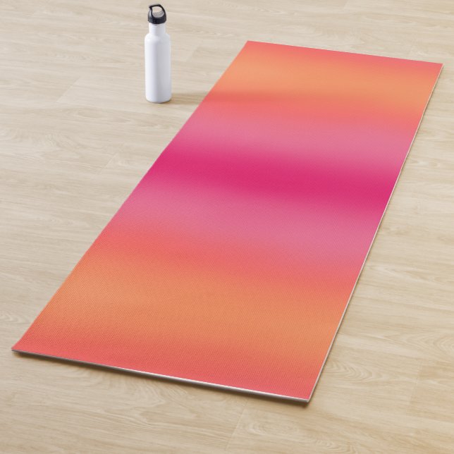 Tapis De Yoga Ombré rose orange (En situation)